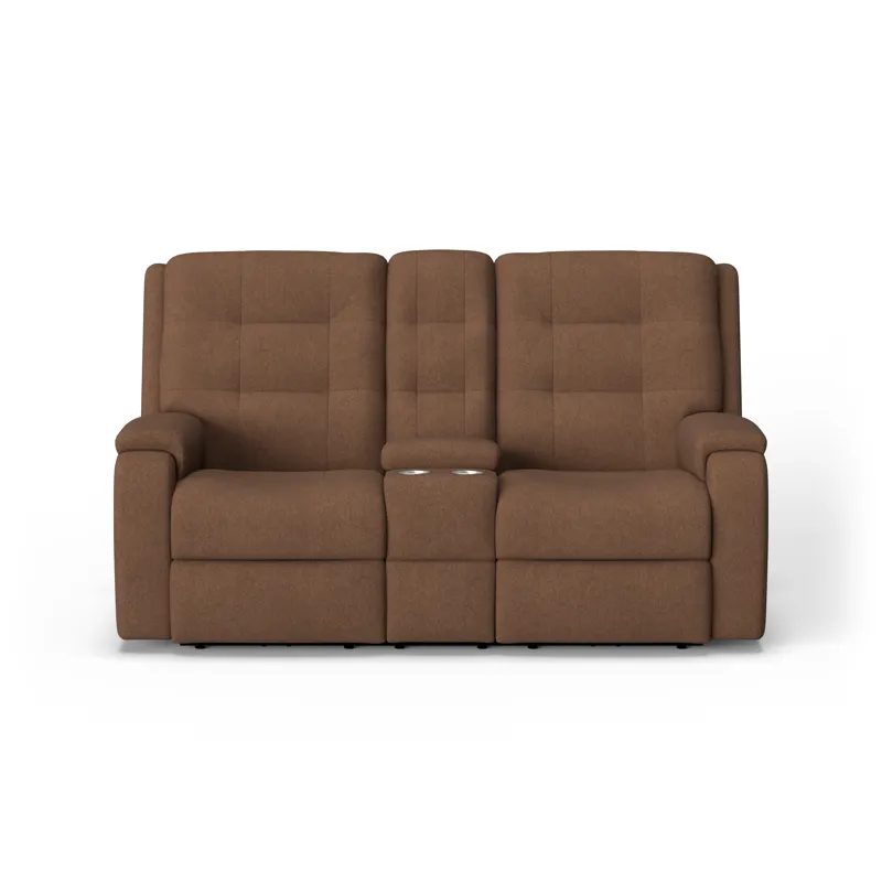 Power Reclining Loveseat with Console & Power Headrests & Lumbar