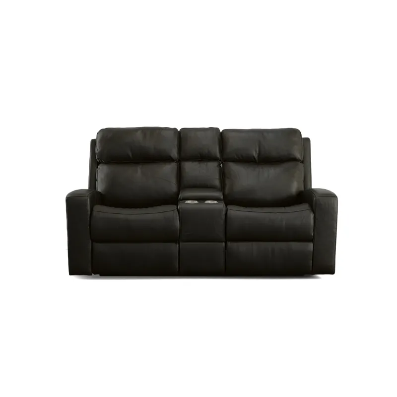 Power Reclining Loveseat with Console & Power Headrests