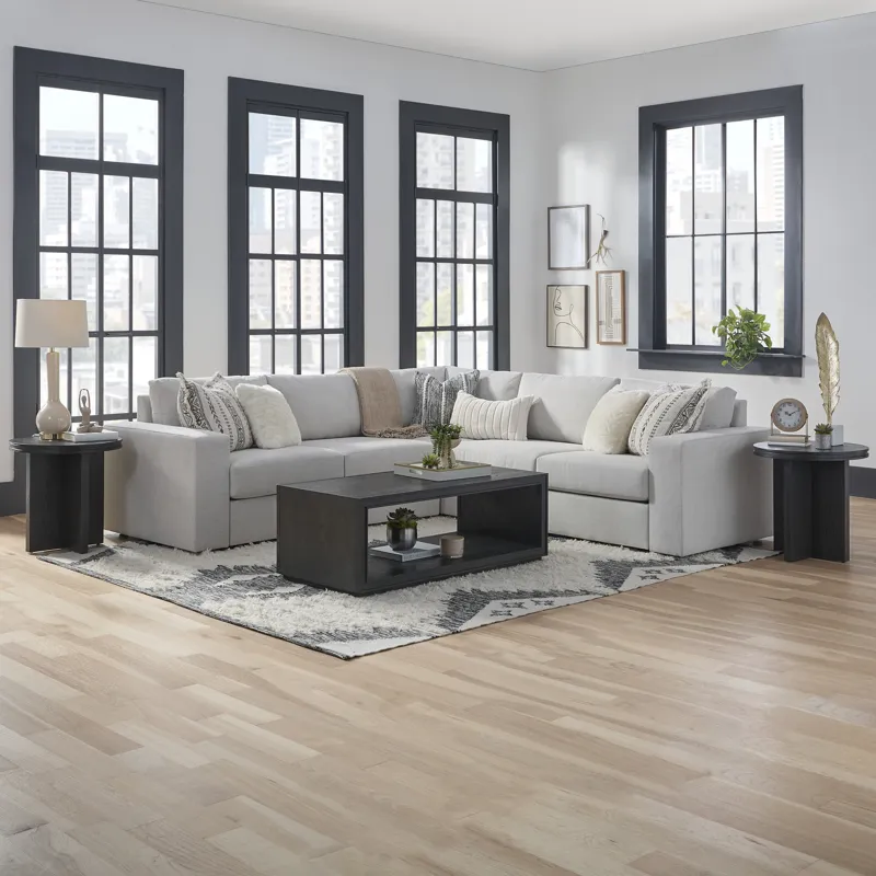5-Seat Sectional with Wide Arm