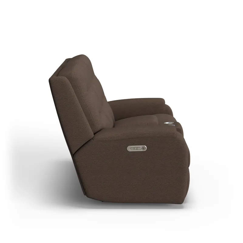 Power Reclining Loveseat with Console & Power Headrests & Lumbar