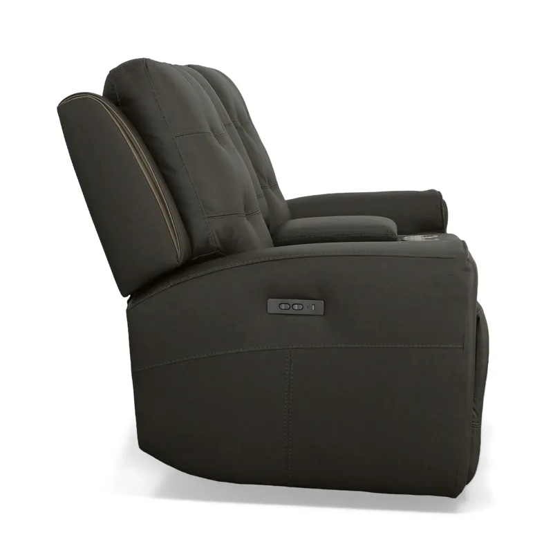 Power Reclining Loveseat with Console & Power Headrests