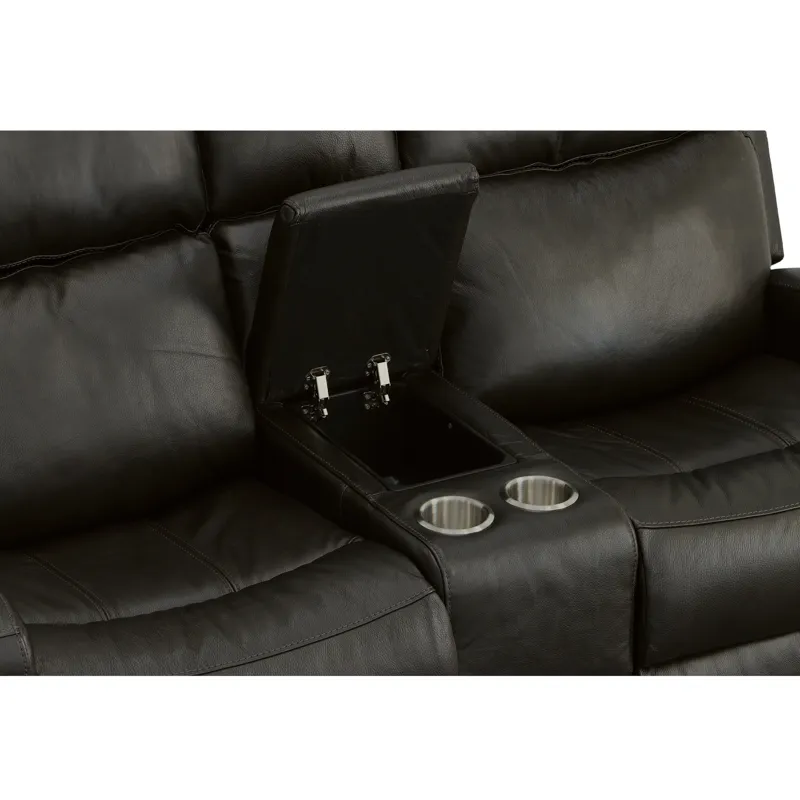 Power Reclining Loveseat with Console & Power Headrests