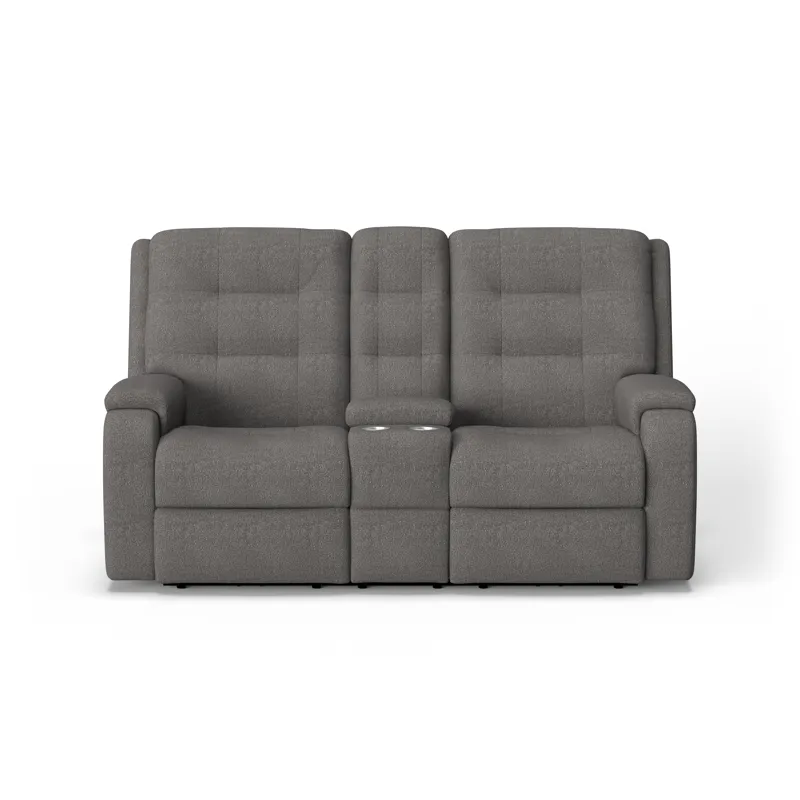 Power Reclining Loveseat with Console & Power Headrests & Lumbar