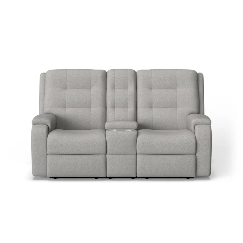Power Reclining Loveseat with Console & Power Headrests & Lumbar