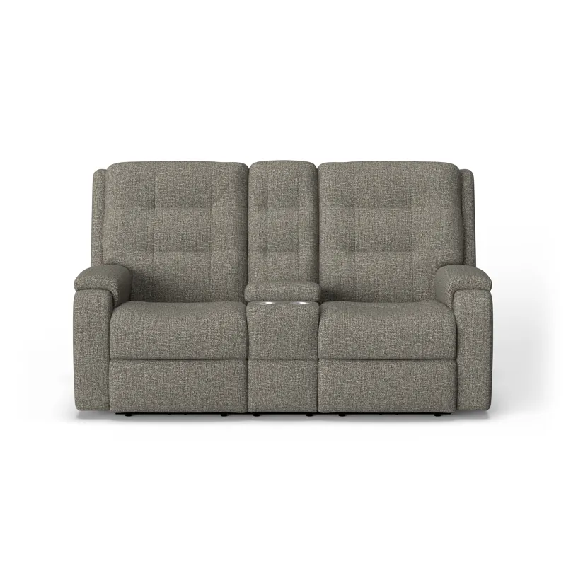 Power Reclining Loveseat with Console & Power Headrests & Lumbar