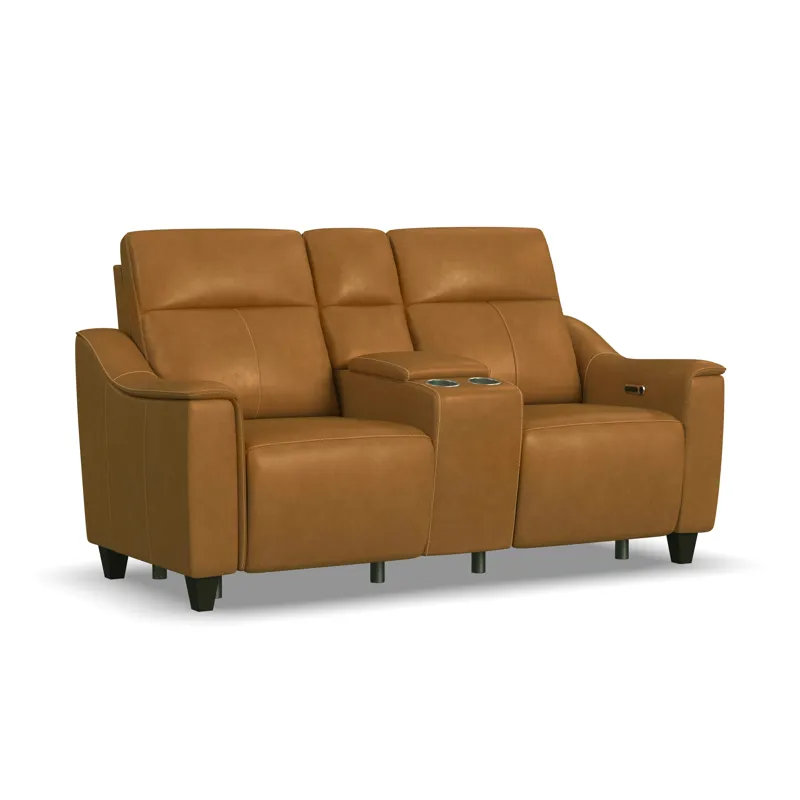 Power Reclining Loveseat with Console & Power Headrests