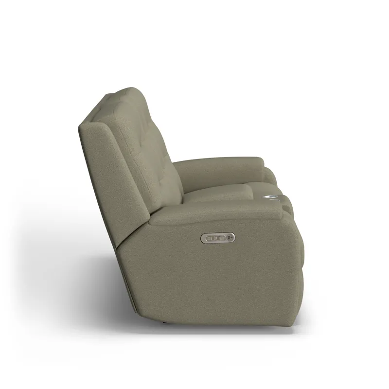 Power Reclining Loveseat with Console & Power Headrests & Lumbar