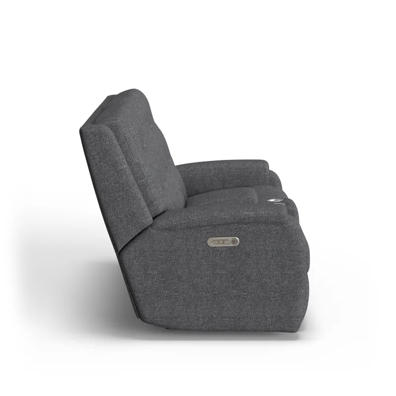 Power Reclining Loveseat with Console & Power Headrests & Lumbar