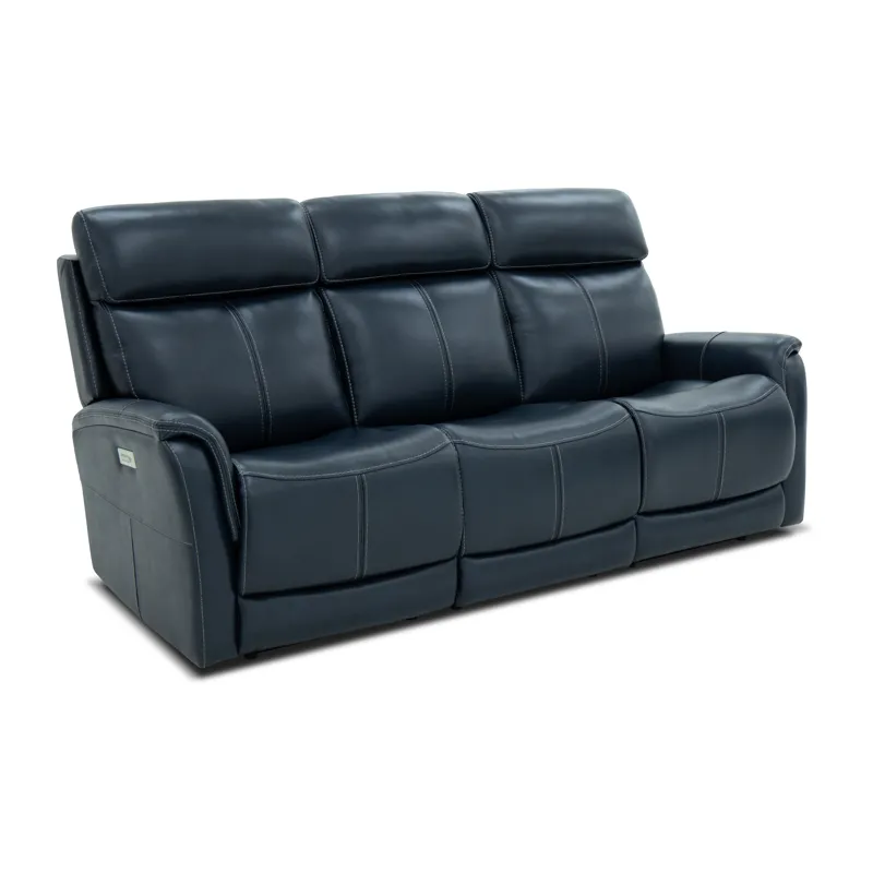 Power Reclining Sofa with Console, Power Headrests & Lumbar