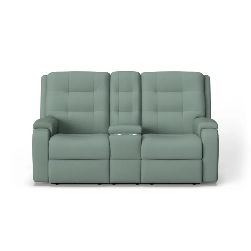 Power Reclining Loveseat with Console & Power Headrests & Lumbar