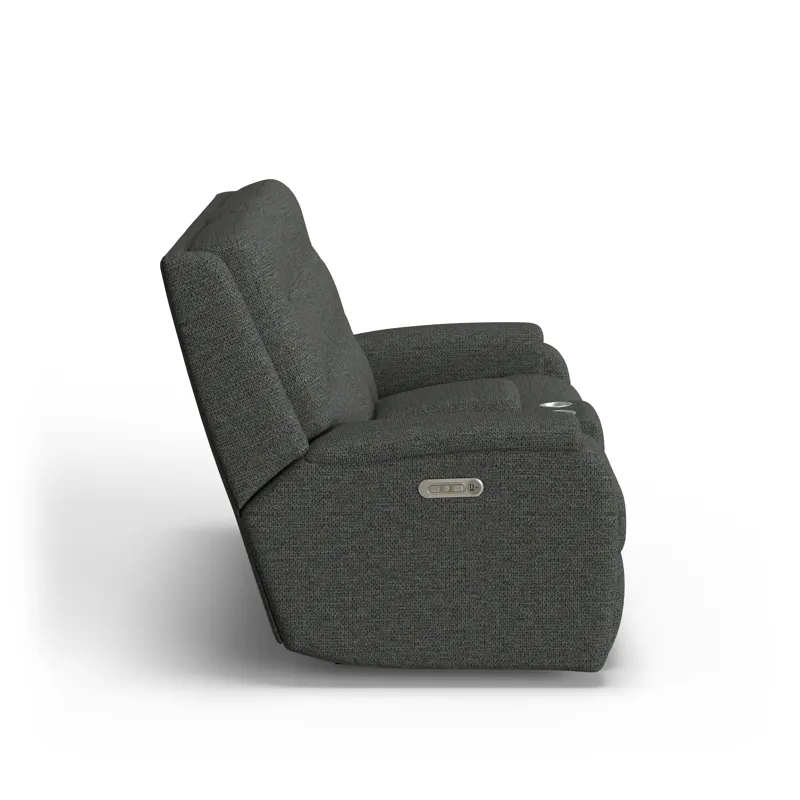 Power Reclining Loveseat with Console & Power Headrests & Lumbar