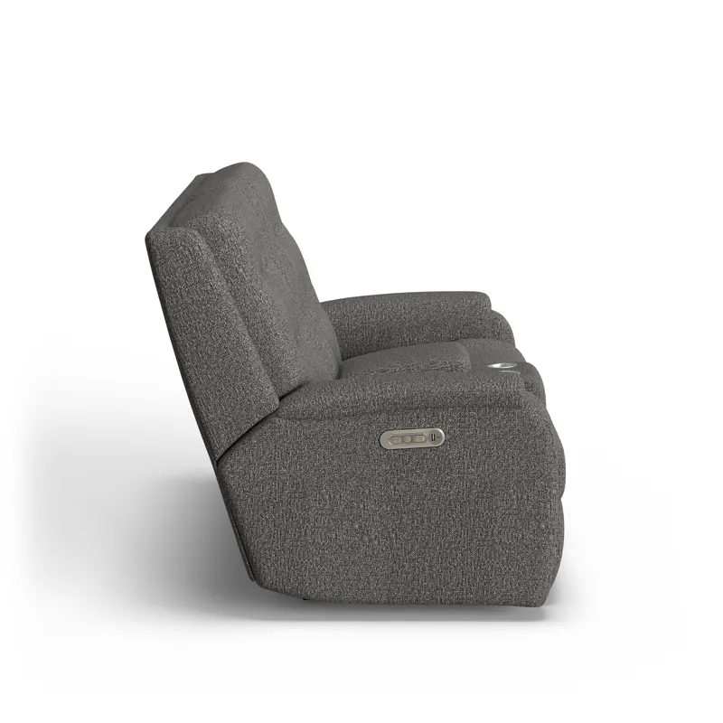 Power Reclining Loveseat with Console & Power Headrests & Lumbar