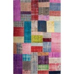 Patchwork Rug 5\'x8\'-Multicolor