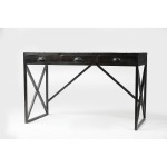 Iron Desk With 3 Drawers-Antique Black