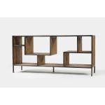 Helena Console Bookcase-Ant Blch Seal/Wa