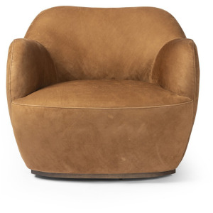 Julius Swivel Chair - Nubuck Cognac 