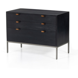 Trey Large Nightstand - Black Wash Poplar