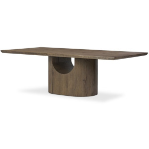 Bevie Dining Table-98" - Brown Oak Veneer