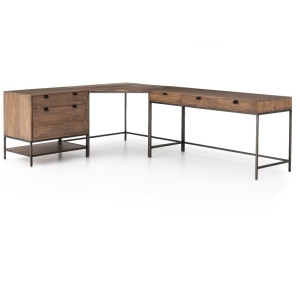 Trey Filing Cabinet Desk System - Auburn Poplar