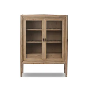 Glenview Bar Cabinet - Weathered Oak