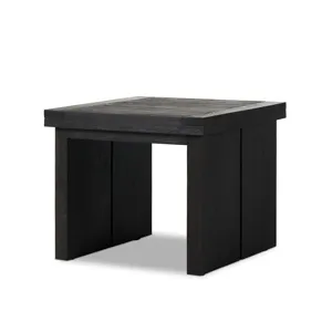 Warby End Table - Worn Black Veneer