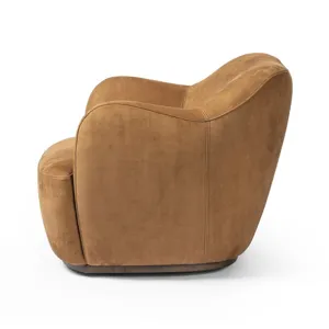 Julius Swivel Chair - Nubuck Cognac 