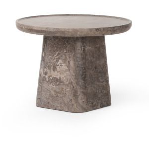 Zane End Table - Warm Grey Marble