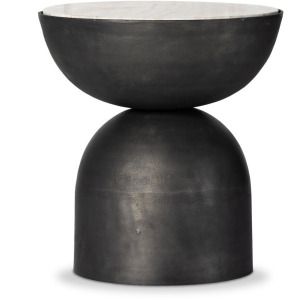 Corbett End Table - Creamy Taupe Marble