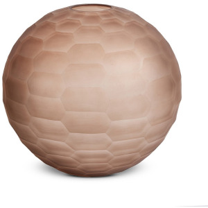 Textured Glass Vase - Smoked Textured Glass