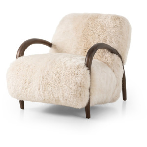 Sandro Chair - Champagne Mongolian Fur