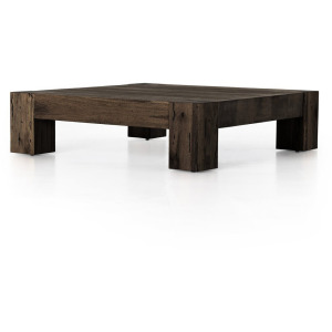 Abaso Coffee Table - Ebony Rustic Wormwood Oak