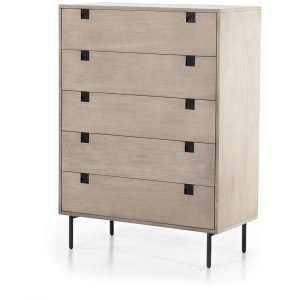 Carly 5 Drawer Dresser - Grey Wash Veneer