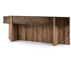 Bingham Console Table - Rustic Oak Veneer