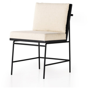 Crete Dining Chair - Savile Flax w/ Black Frame
