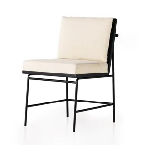 Crete Dining Chair - Savile Flax w/ Black Frame