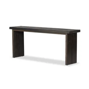 Warby Console Table - Worn Black Vaneer