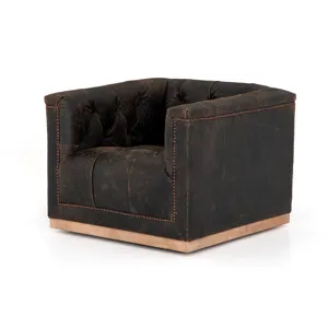 Maxx Swivel Chair - Destroyed Black