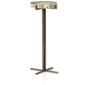 Jonty Round End Table - Light Petrified Wood