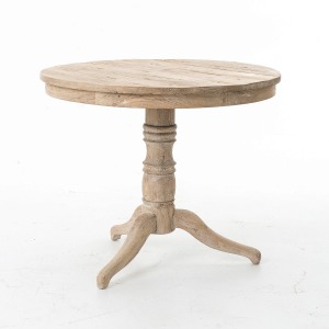 Round Occasional Table-Whitewash