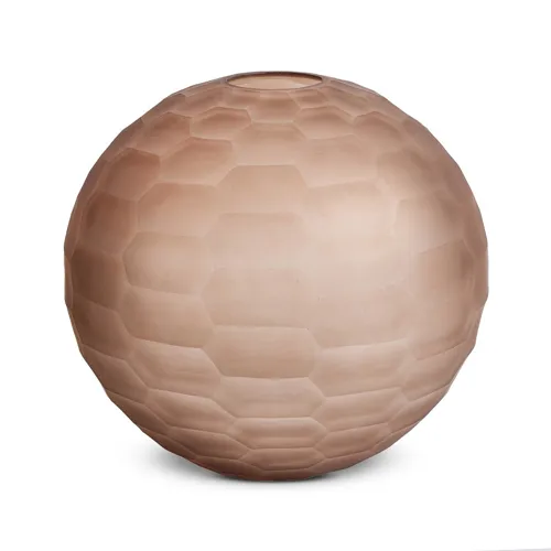 Textured Glass Vase - Smoked Textured Glass