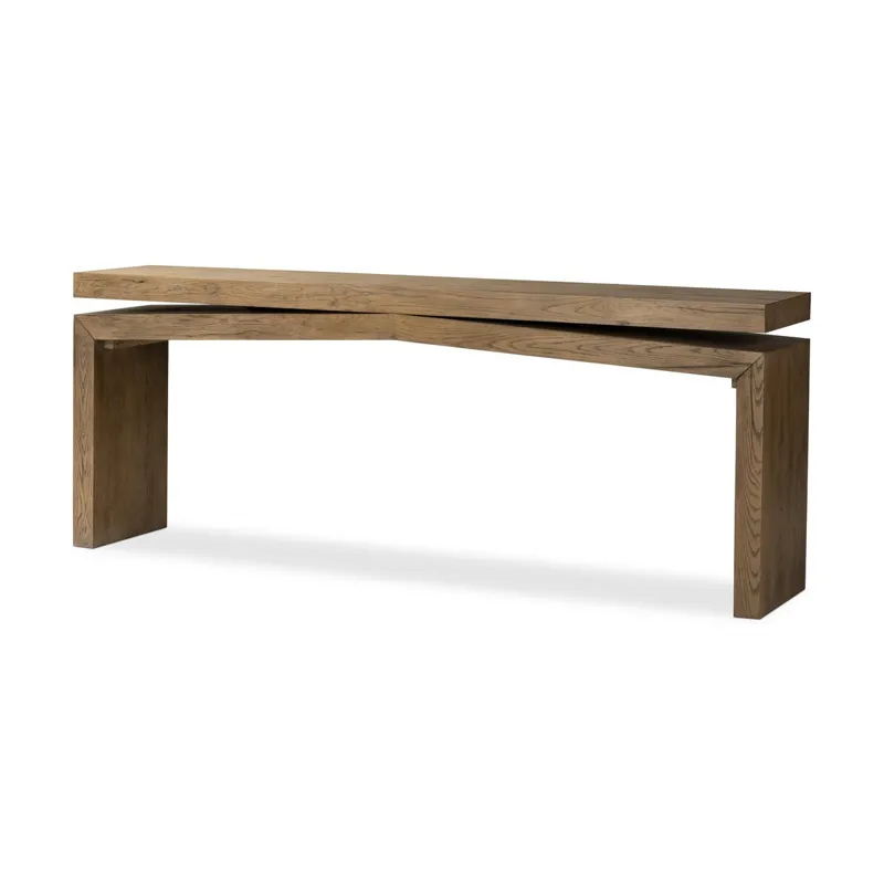 Matthes Console Table - 79" - Rustic Grey Veneer 