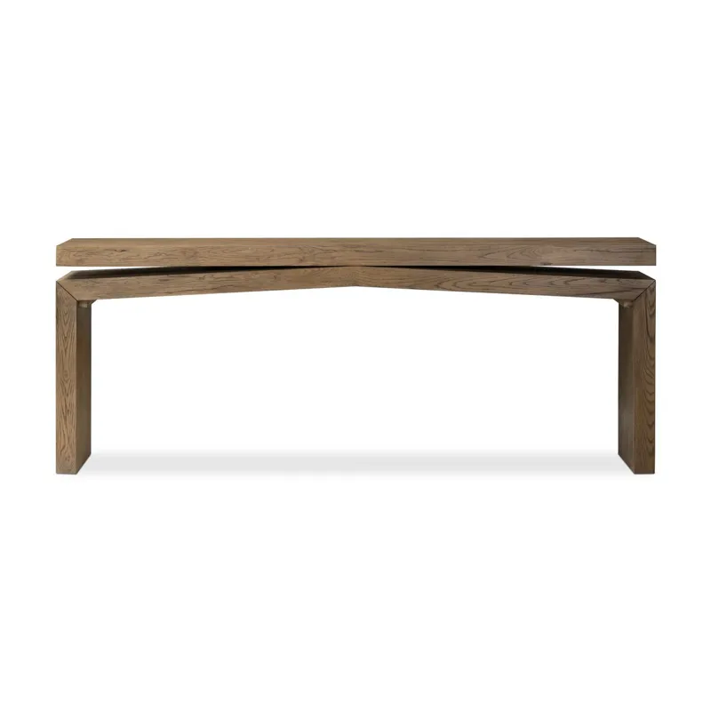 Matthes Console Table - 79" - Rustic Grey Veneer 