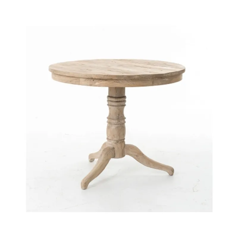 Round Occasional Table-Whitewash