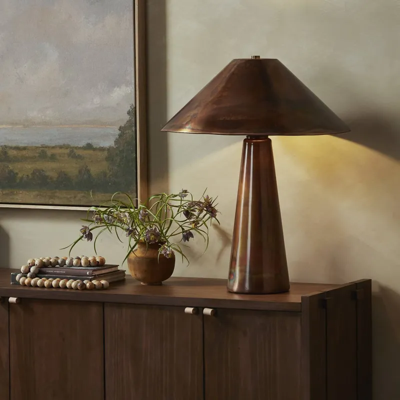 Romani Table Lamp - Iridescent Acid Wash