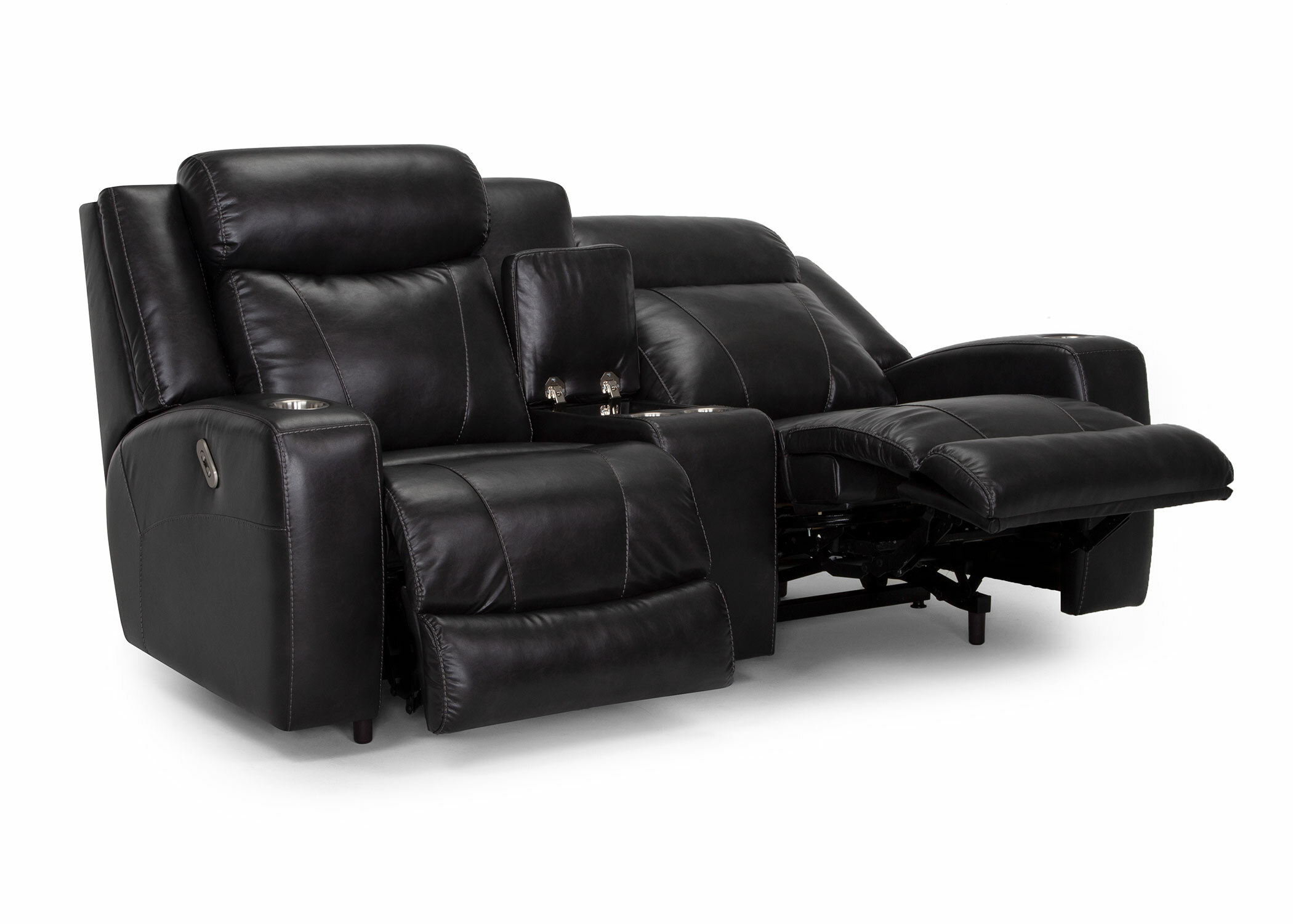 Carver Dual Power Rocking Reclining Loveseat Blast Slate 628353959