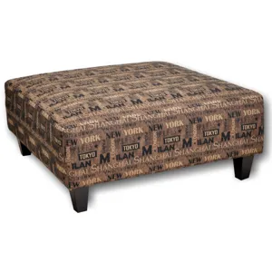 Square Ottoman with Caster Wheel Legs