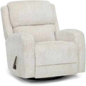 Stratus Fabric Swivel Rocker Recliner - Plush Cream