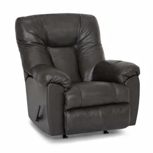 Connery Leather Swivel Rocker Recliner - Blaze Slate