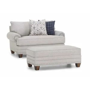 Fletcher Matching Ottoman for Chair and a Half - Barnabas Mushroom