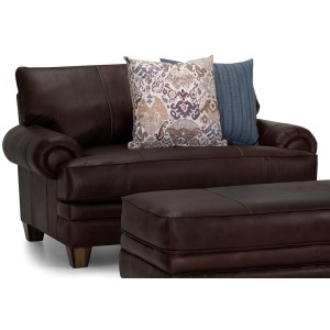 Monaco Leather Chair and a Half - Pisa Dark Brown